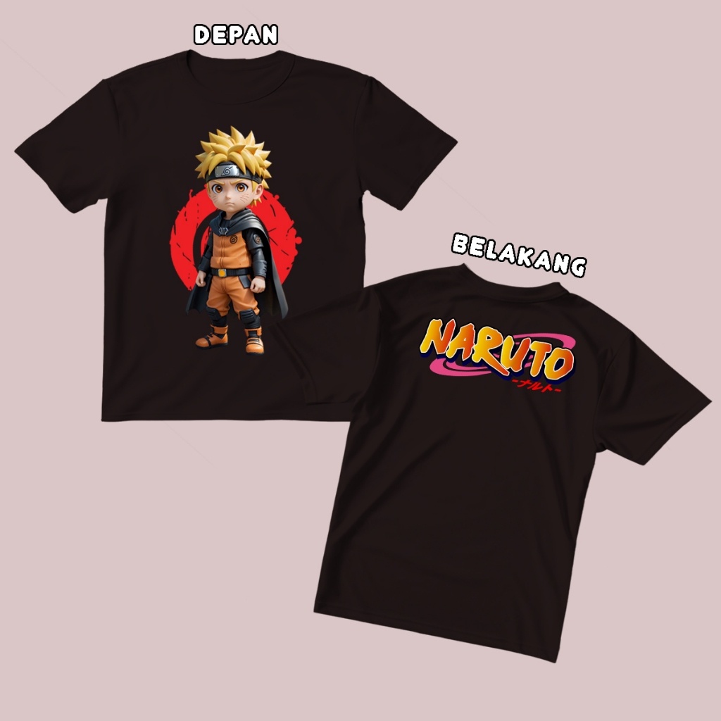Kaos anak unixer umur 1 - 8 tahun gambar karakter naruto 3D - Delvis kidswear