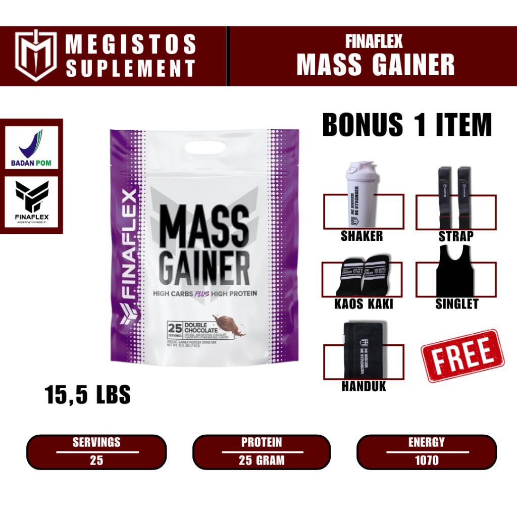 Finaflex Mass Gainer 15 Lbs Weight Gain Susu Tinggi Protein dan Carbs