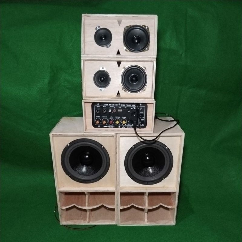 PAKET SOUND MINIATUR 2*6 INCH DAN 2*(2 INCH+3 INCH) PLUS POWER