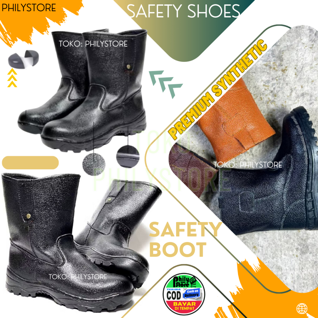 Sepatu Safety Boot Pria proyek ujung besi King Kerja Lapangan Proyek Sepatu Boot Pria Ujung Besi Ker
