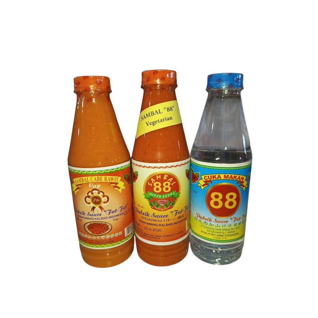 

Paket F Sambal 88 Vegetarian Sambal Pita Asam Cuka 88