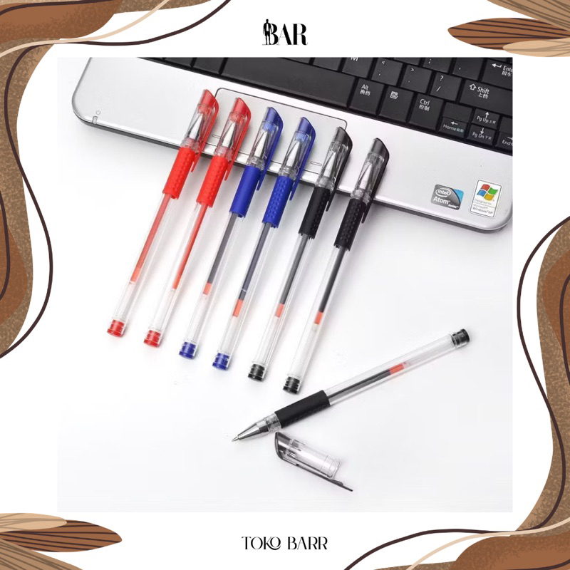 

Pulpen Gel 0.55mm (1 PCS) Standard Pulpen Gel Standard Bolpoin Cair Alat Tulis Sekolah Refil Pulpen