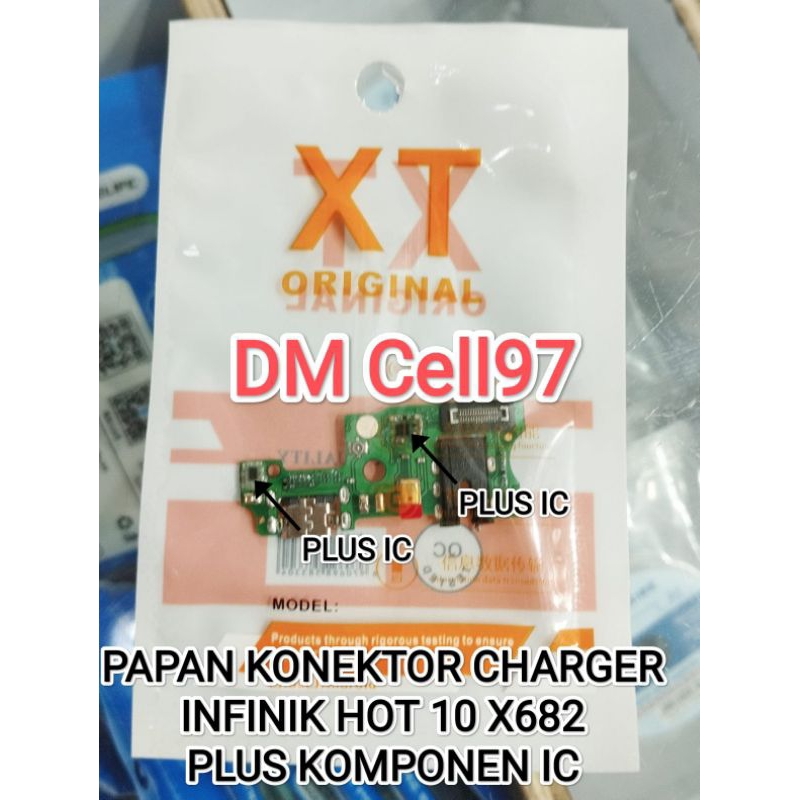 PAPAN KONEKTOR CHARGER INPINIK HOT 10 X682 PLUS KOMPONEN IC