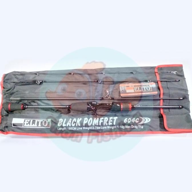 Joran Bait Casting Elito Black Pomfret Travel Rod