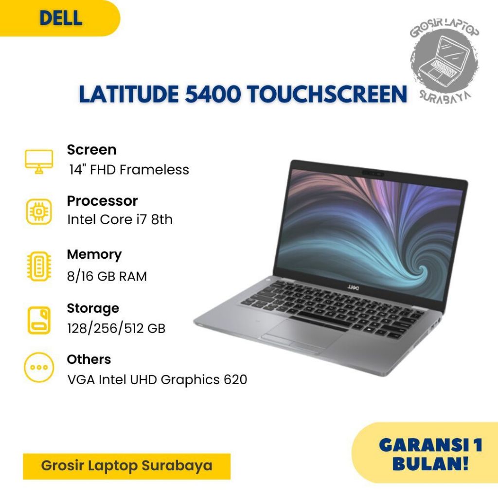 Dell Latitude 5400 Core I7 Gen 8 RAM 16GB SSD 512GB Termurah