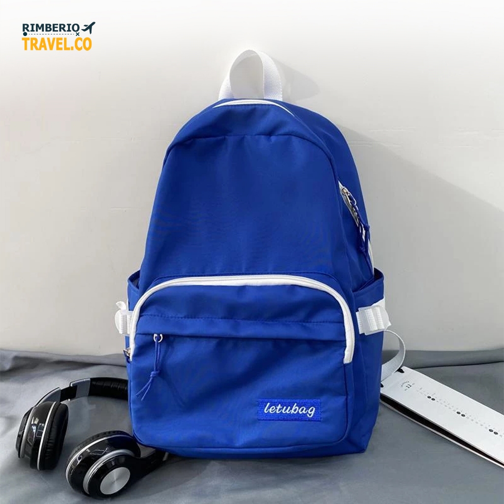 RIMBERIO | Tas Travel Tas serbaguna untuk pergi Tas Ransel Polos Unisex 2022-140