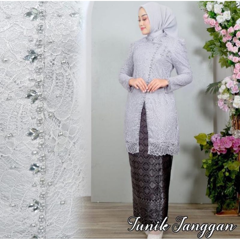 ATASAN KEBAYA JANGGAN TUNIK PAYET DEWASA KEBAYA JUMBO LD 120-130 KEBAYA BRUKAT PAYET MEWAH