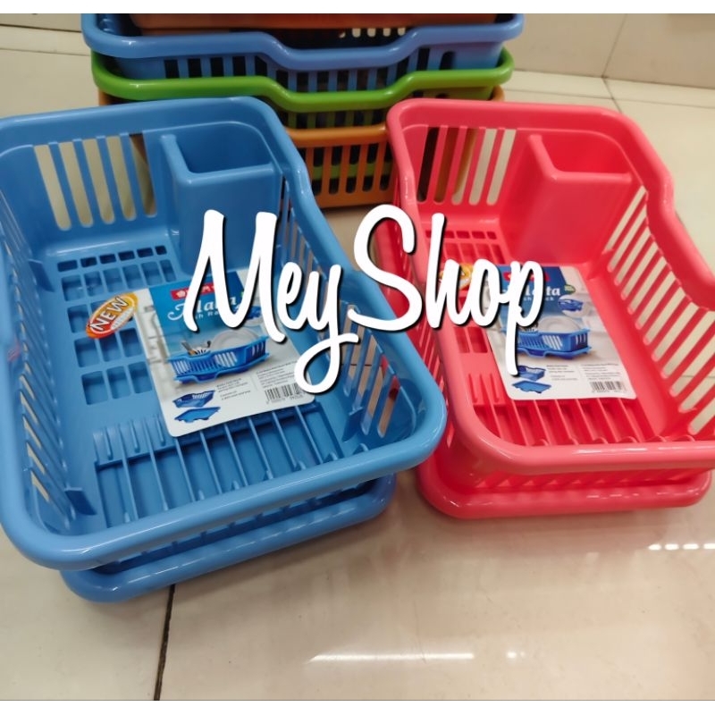 Rak piring plastik lion star (ada nampan)/Dish rack lion star A-24/Rak piring lion star
