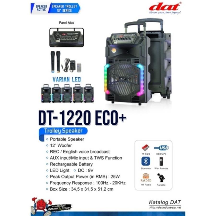 SPEAKER AKTIF PORTABLE DAT 12 INCH DT 1220 ECO DT 1220 BLUETOOTH AKTIF