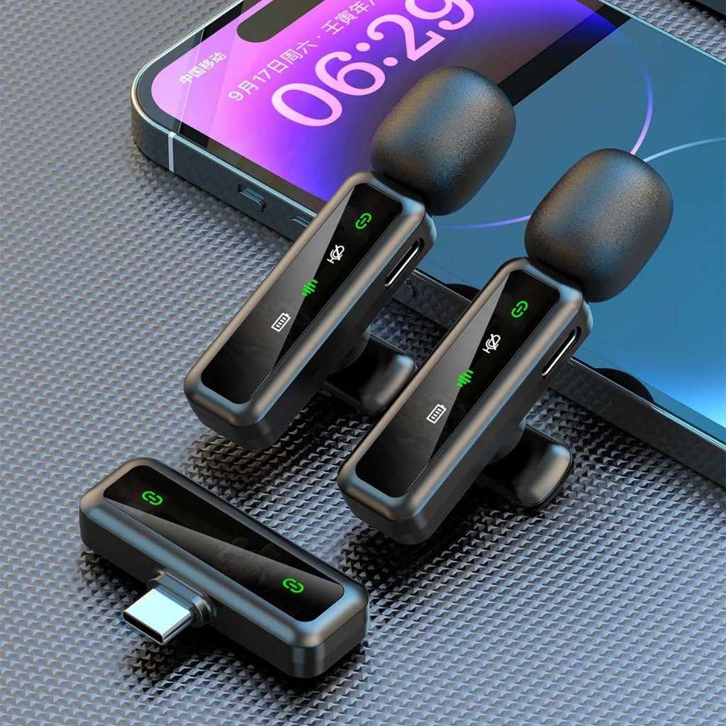 Mic Clip On Wireless Microphone Mini Noise Reduction