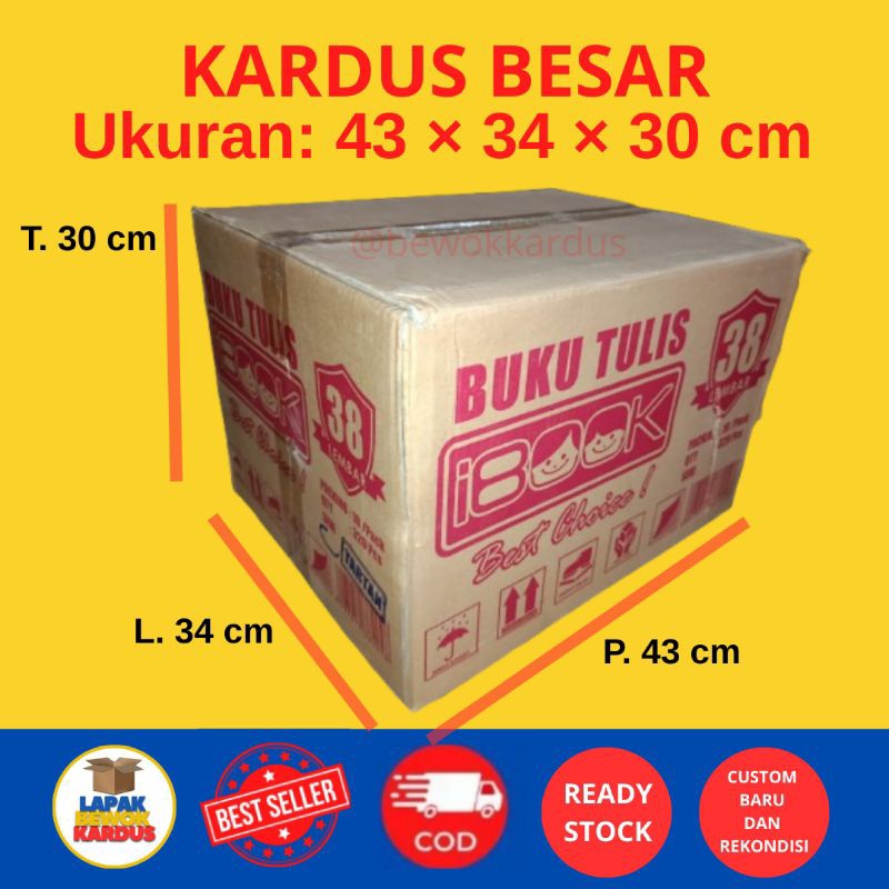 

kardus ukuran 43 × 34 × 30 cm 2 play rekondisi