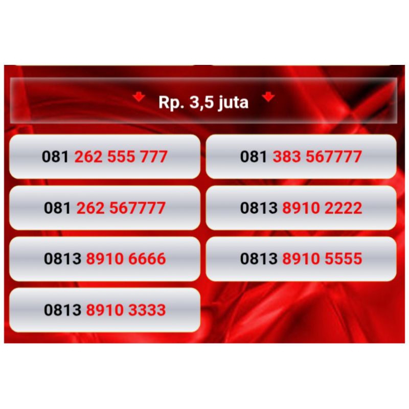 Nomor Cantik Telkomsel Grade Platinum / 2222 / 3333 / 5555 / 6666 / 7777 / 555777