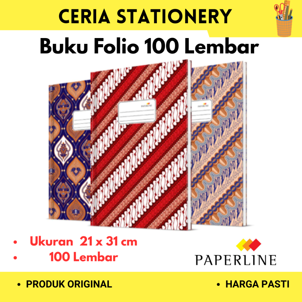 

Buku Hardcover Folio 100 Lembar Paperline / Buku Akutansi Hard Cover / Buku Kantor
