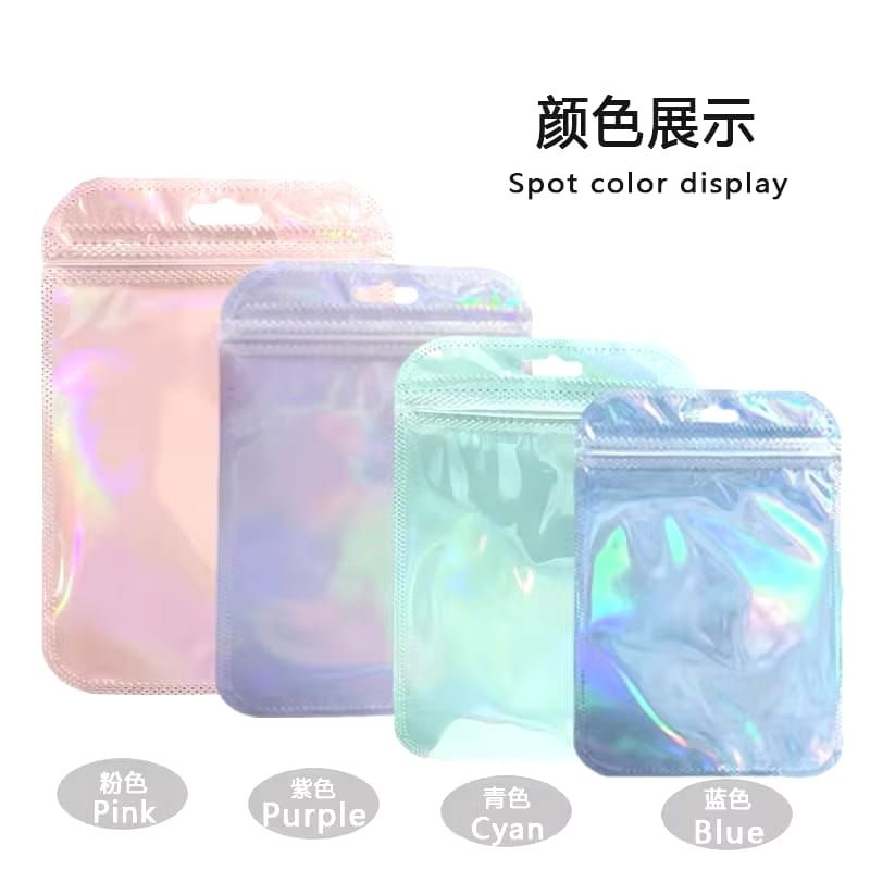 

Plastik ziplock aksesoris isi 10pc // ziplock Shimmer kilau hologram