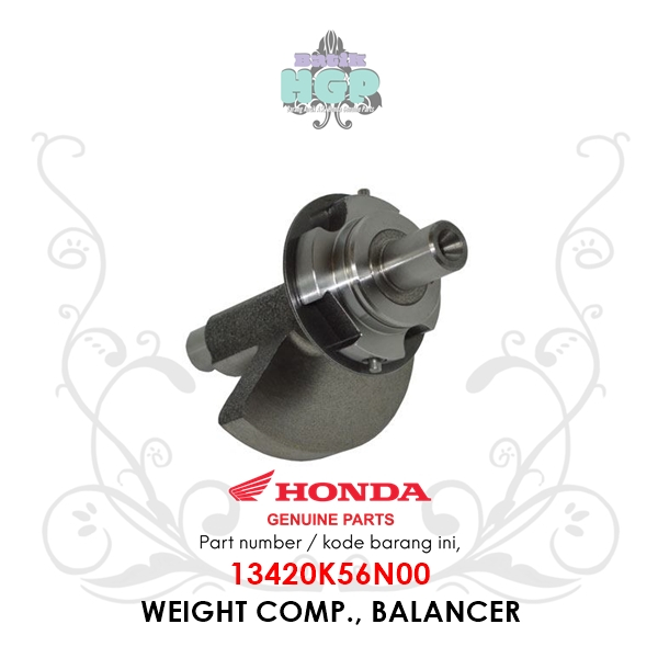 13420-K56-N00 Weight Comp Blancer Honda Supra GTR, Sonic 150, CB150R New LED - 13420K56N00