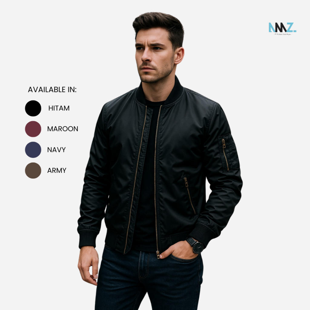 AMZ Jaket - Jaket Bomber Pria Bomber Pilot Style Series