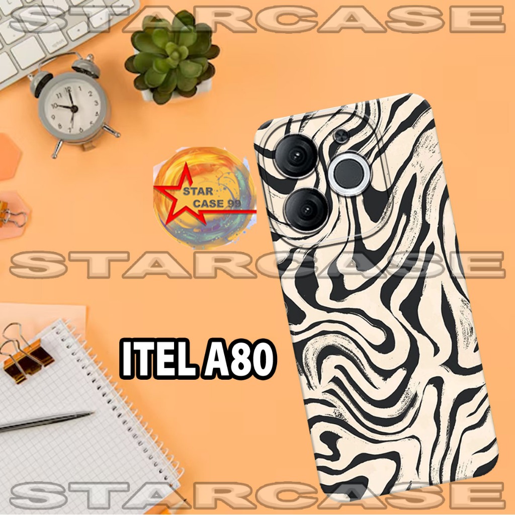 Softcase itel a80  /S26/Motif abstrak/case itel a80 /casing itel a80/silikon