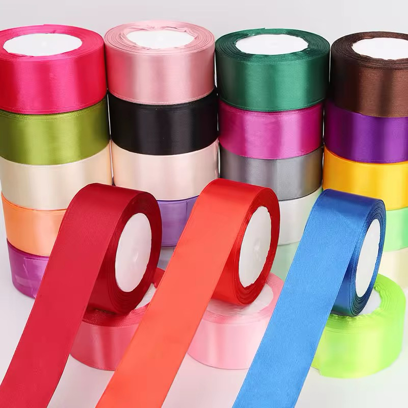 

[ 23 Meter ] 1.5 Inch Pita Satin 4 cm Import Bahan Bunga Buket 25 Yard Hampers Souvenir Wedding Gift
