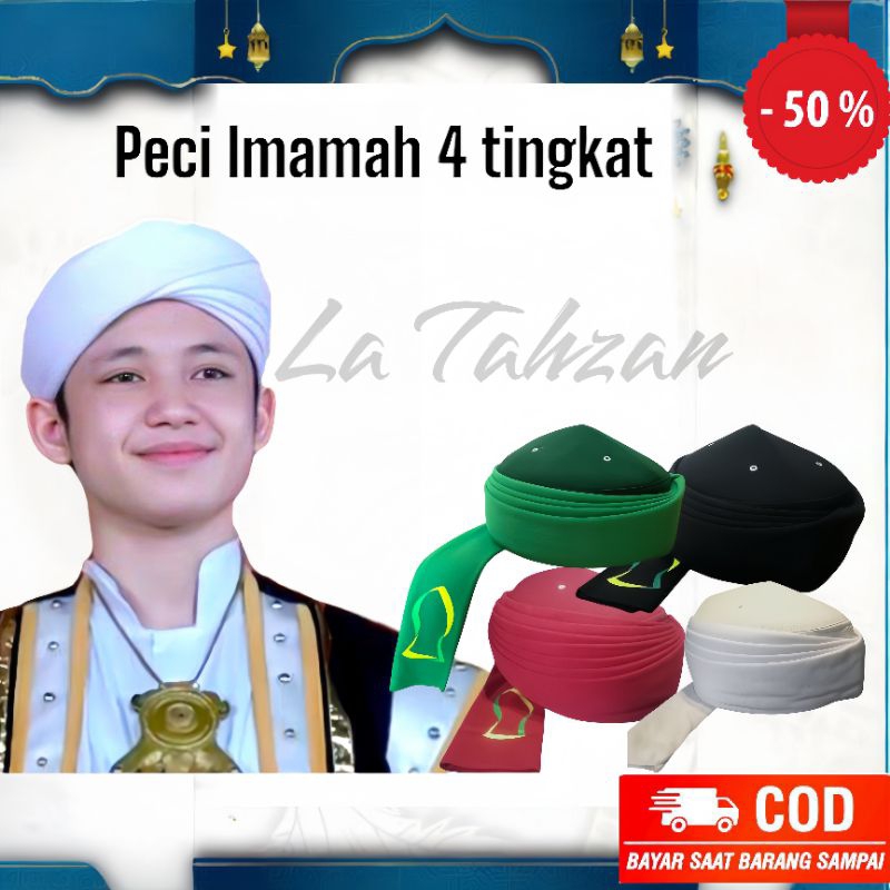 PECI IMAMAH DEWASA INSTAN PERMANEN 4 TINGKAT/ SORBAN UDENG UDENG PREMIUM