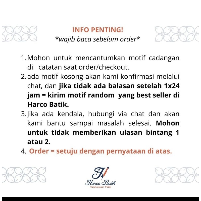 Harco Batik - Kain Batik Cap Tasik Garutan - Biru Dongker