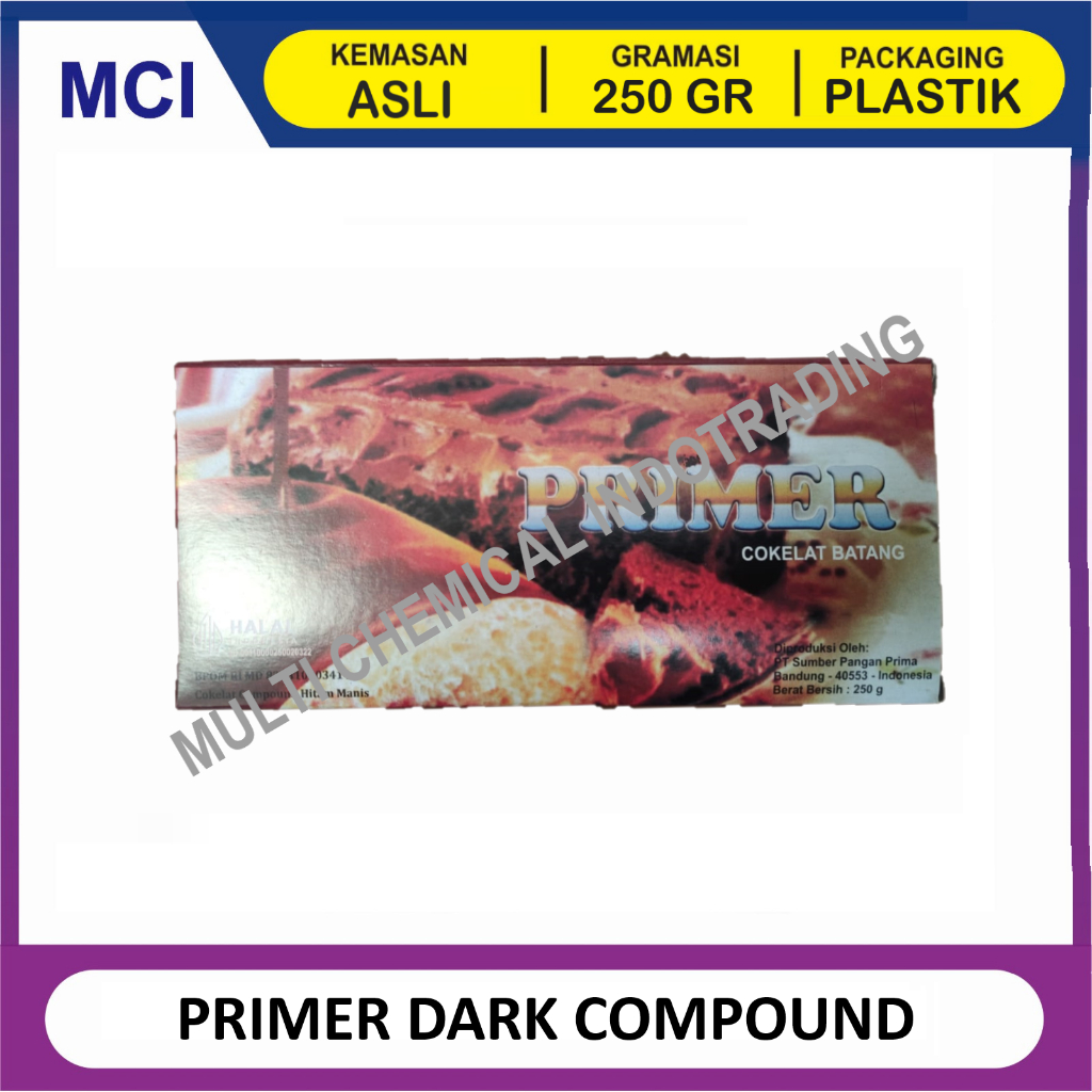 

PRIMER DARK CHOCOLATE COMPOUND / COKELAT BATANG PRIMER COKLAT 250 GR