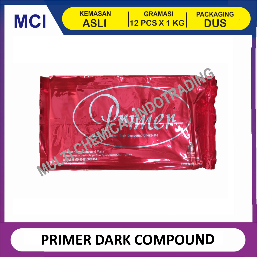 

PRIMER DARK CHOCOLATE COMPOUND / COKELAT BATANG PRIMER COKLAT 1 KG - 1 DUS 12 PCS