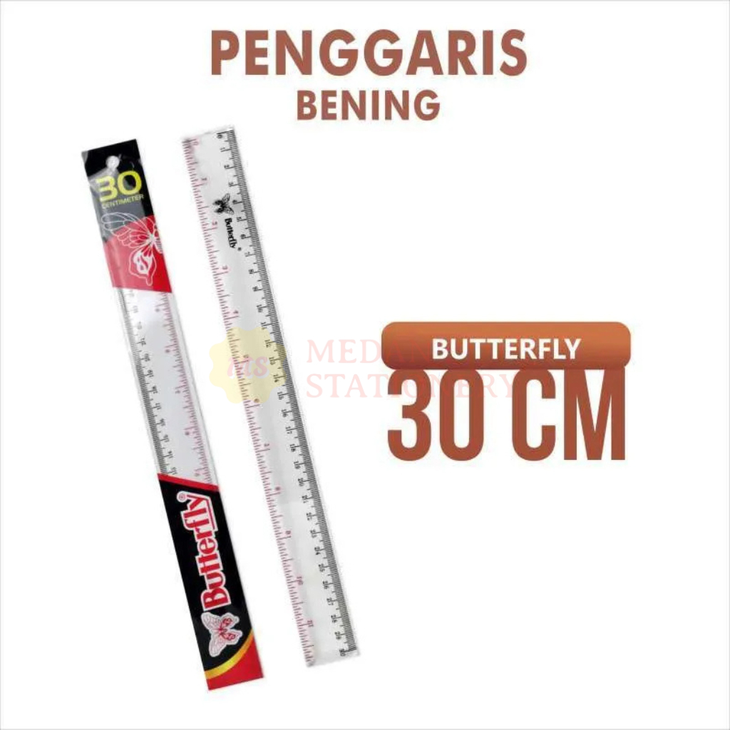 

Penggaris Butterfly 30 CM - Penggaris Tepat untuk Kebutuhan Anda ROL PLASTIC