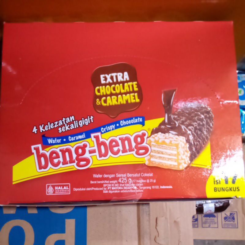 

BENGBENG wafer sereal caramel chocolate @25gr isi 17
