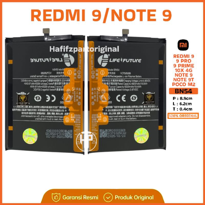 Baterai Batre Battery Redmi 9 / Note 9 / Poco M2 BN54 Copotan Cabutan