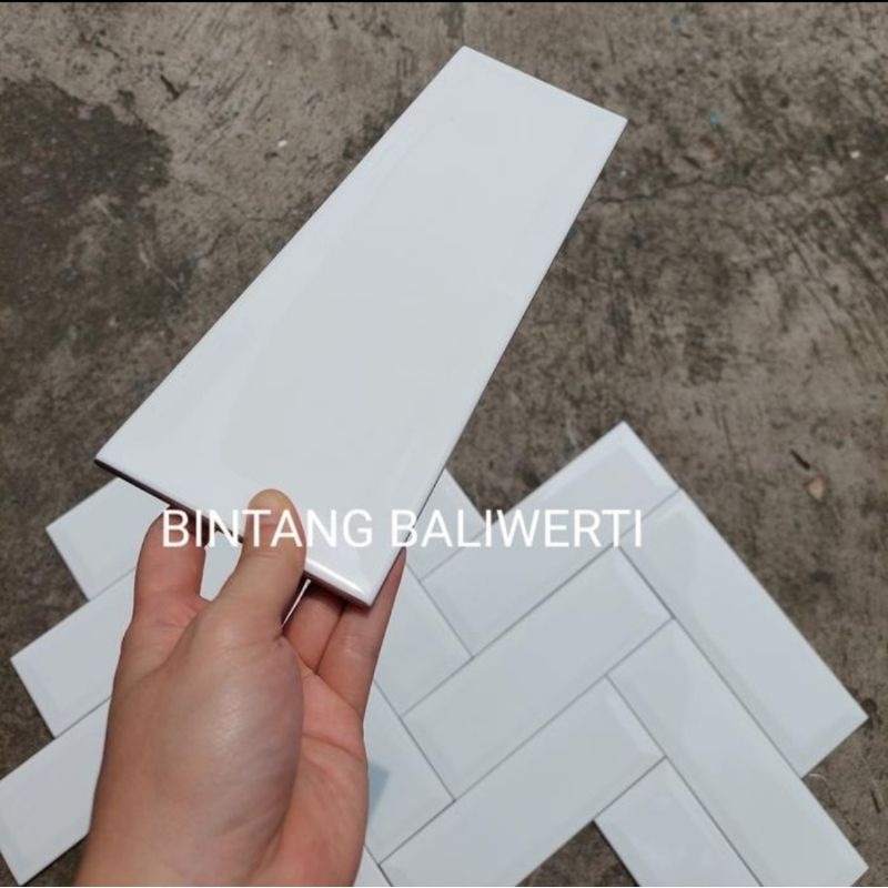 Keramik Bevel 10x30 Glossy / Keramik Subway