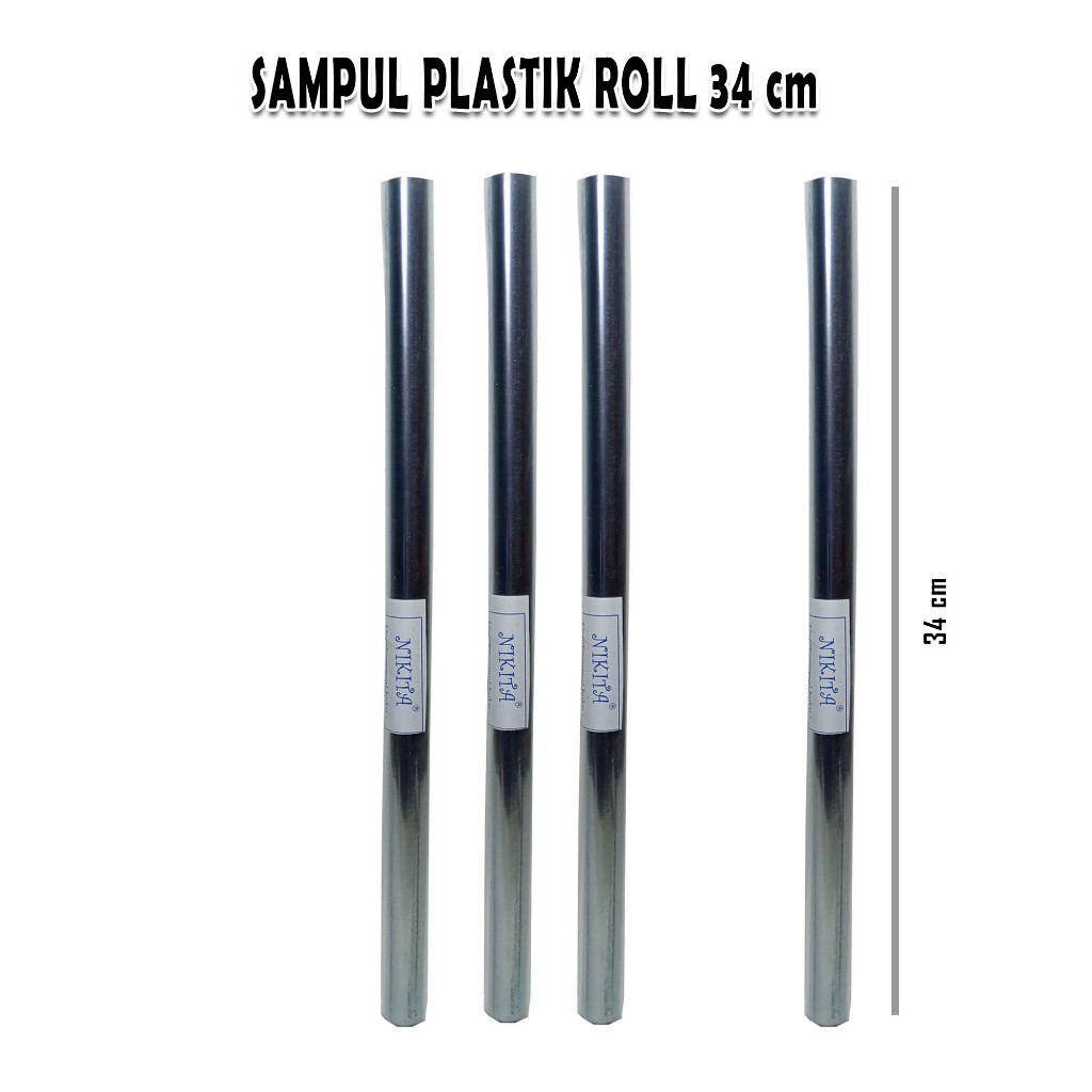 

sampul plastik mika roll / lebar 34 cm / panjang 3.5 meter / 1 roll