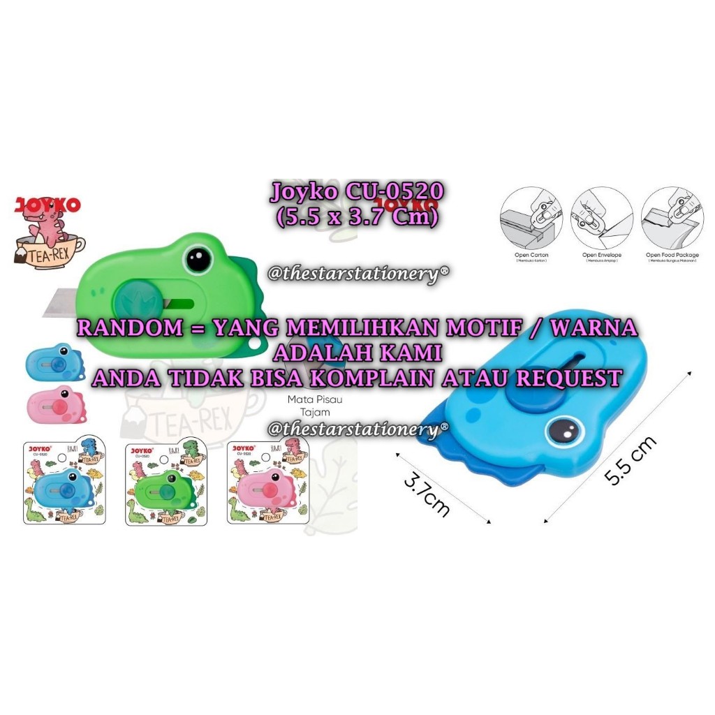 

(1 Biji) GROSIR Mini Cutter JOYKO CU-0520 Tea-Rex / Mini Cutter Pemotong Joyko CU-0520 (1 Biji)
