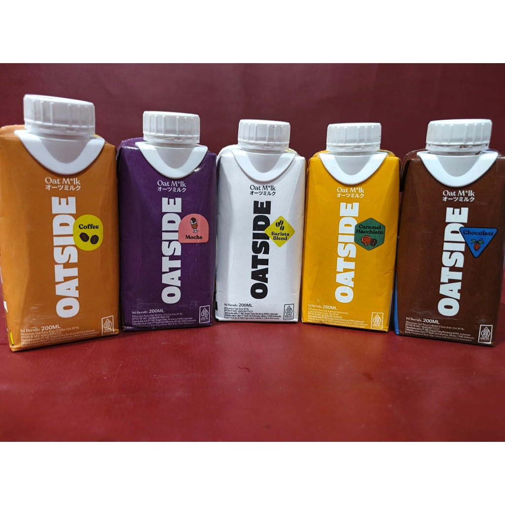 

Oatside Oat Milk Varian Rasa 200ML dengan Tutup Caps - Coffee | Barista Blend | Chocolate | Caramel Macchiato | Mocha