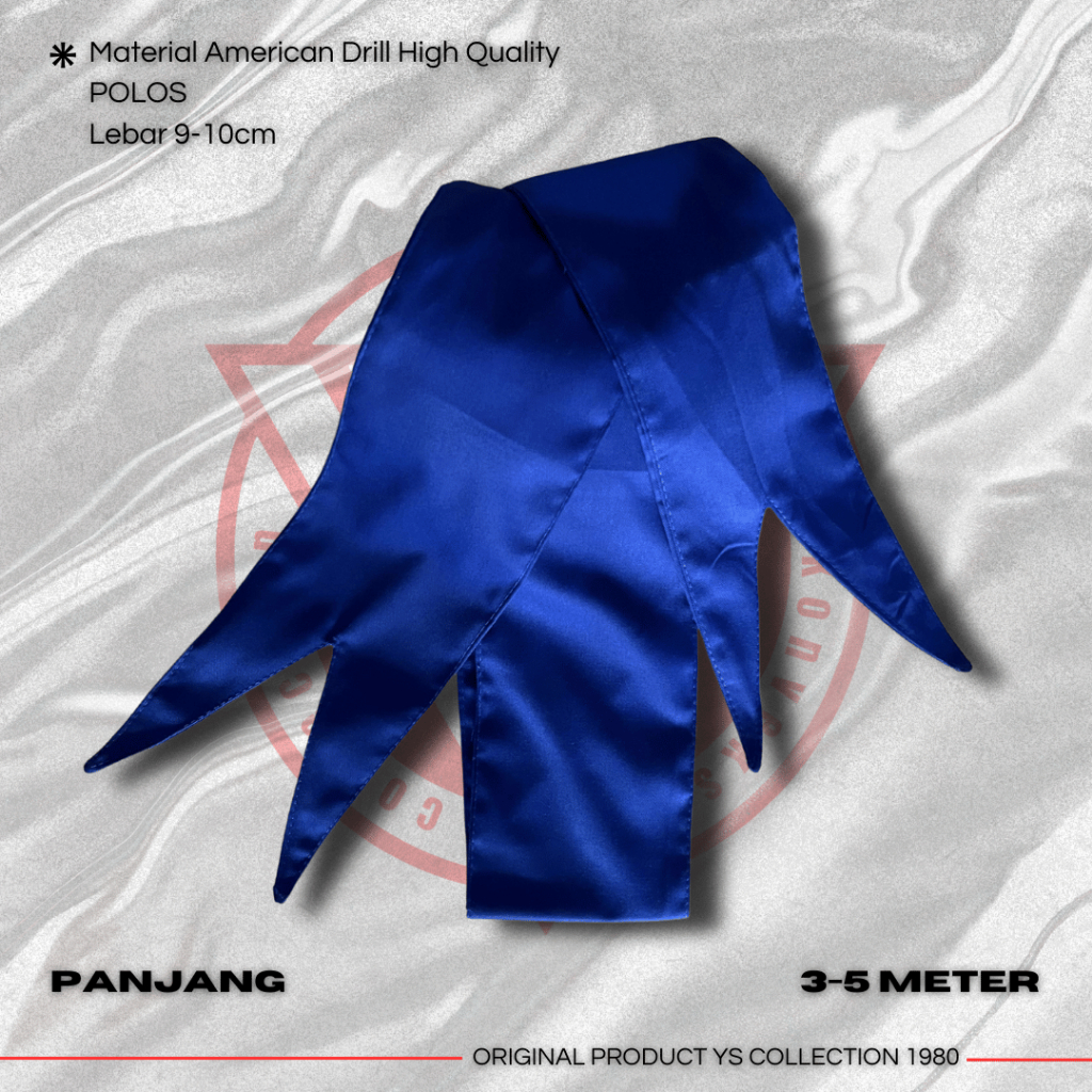 sabuk biru polos 3-5meter | sabuk biru polos ikspi kera sakti panjang 3-5 meter