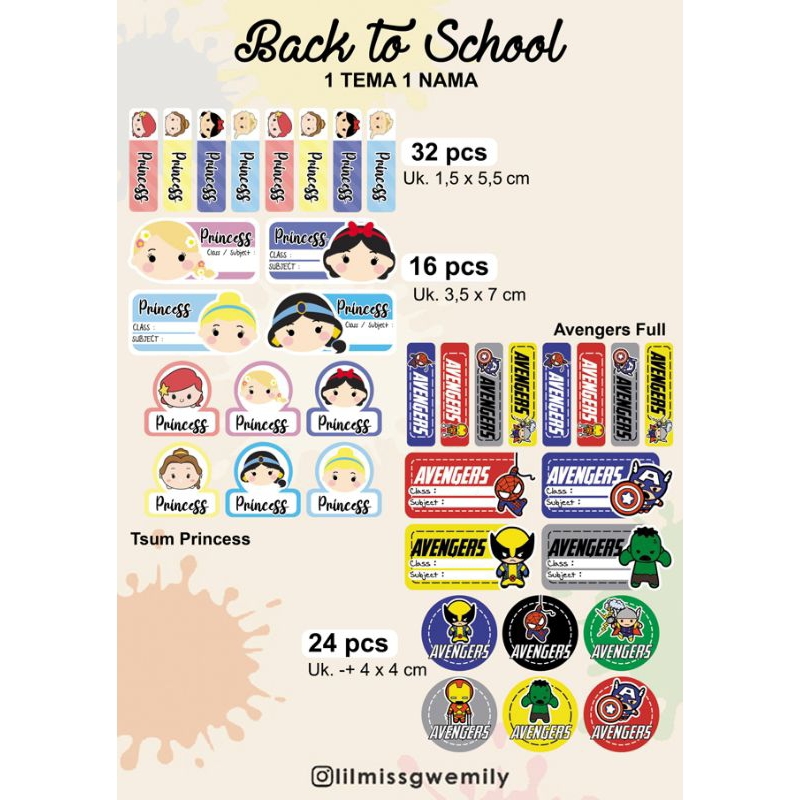 

STIKER LABEL NAMA ANAK SEKOLAH - Girl