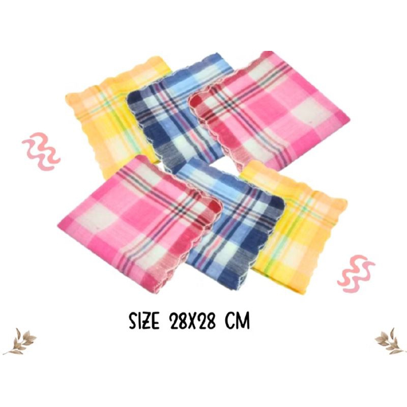 SAPU TANGAN TIPIS SAPU TANGAN WANITA 1 LUSIN