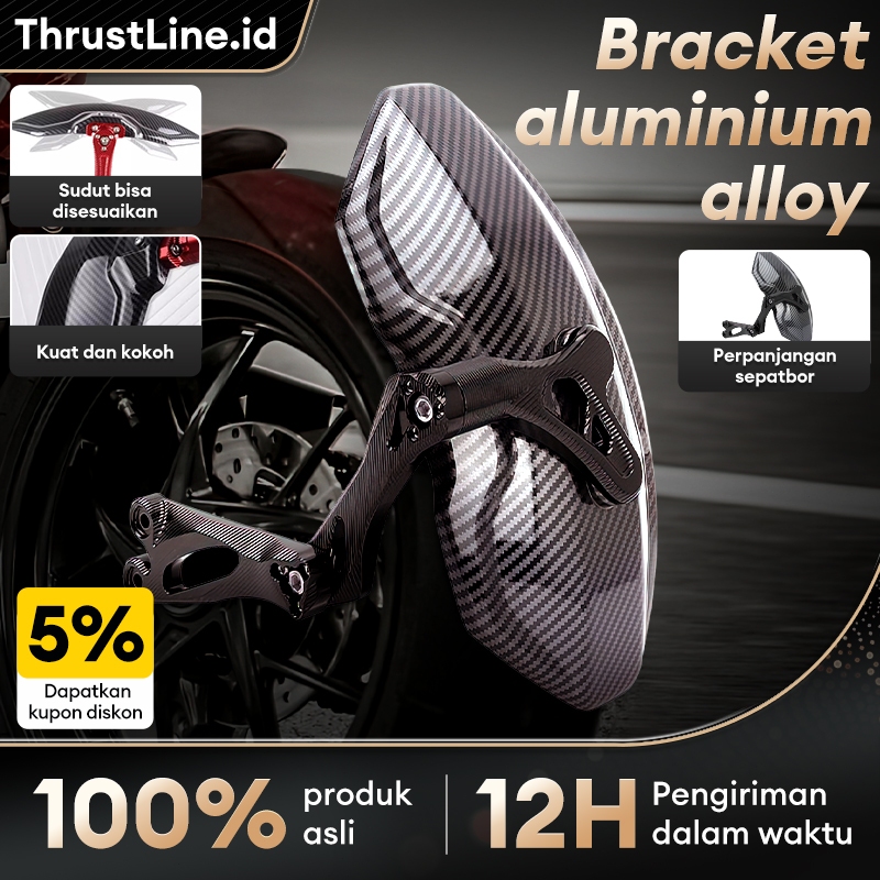 ThrustLine mudguard carbon universal mud guard penahan lumpur universal motif carbon  anti lumpur bi