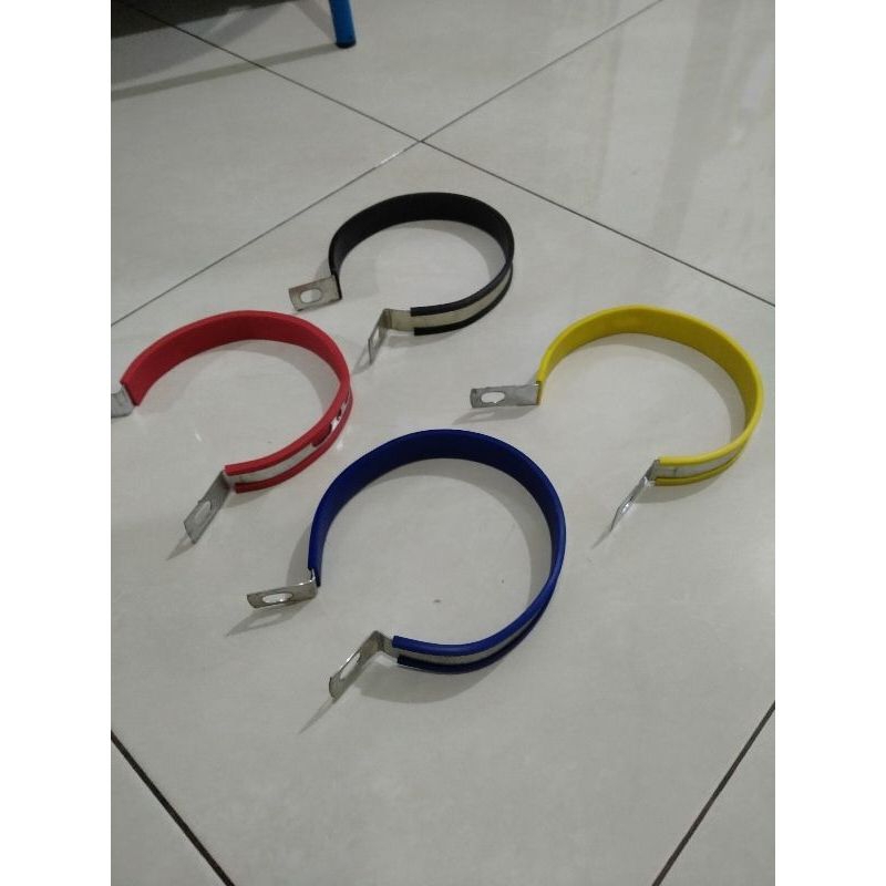 Klem knalpot racing universal breket warna