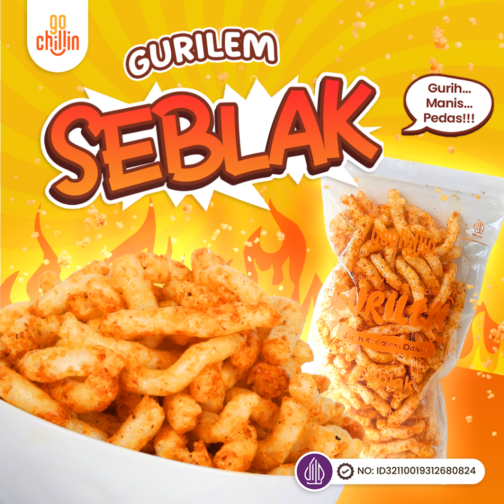 

Gochillin - Gurilem Bumbu Dadak Asli Cililin Rasa Seblak Pedas Gurih Halal