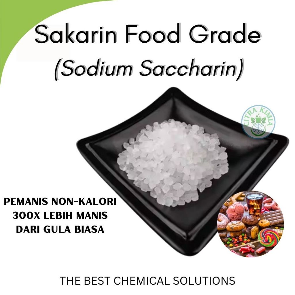 

Sakarin Food Grade 500gr Pemanis Lebih Manis dari Gula Biasa / Sodium Saccharin Sweetener Non Kalori