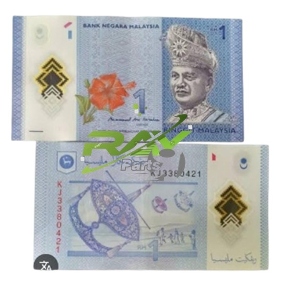 Mata Uang 1 Ringgit Malaysia Polymer Uang Real Asli