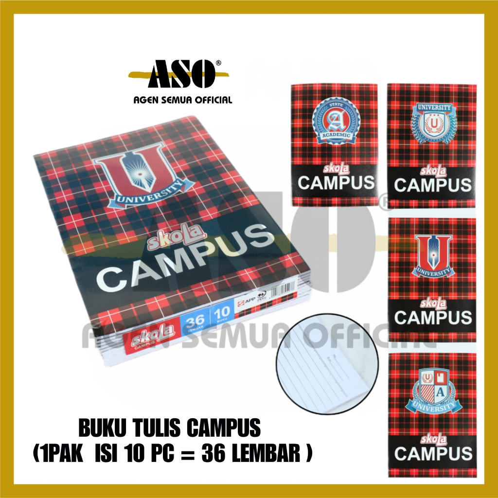 

BUKU TULIS CAMPUS ISI 36 LEMBAR ( 1 PACK = 10 PC )