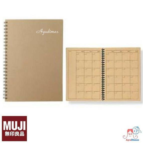 

MUJI - Kraft Paper Free Schedule Planner monthly A5 / Agenda Craft paper