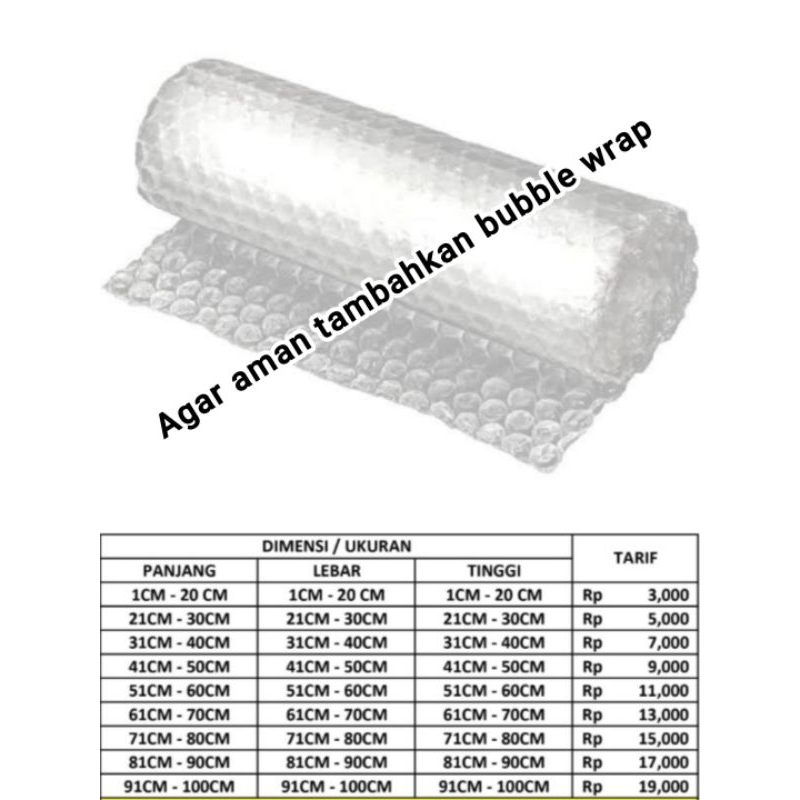 

Bubble warp tambahan / agar paket kalian aman