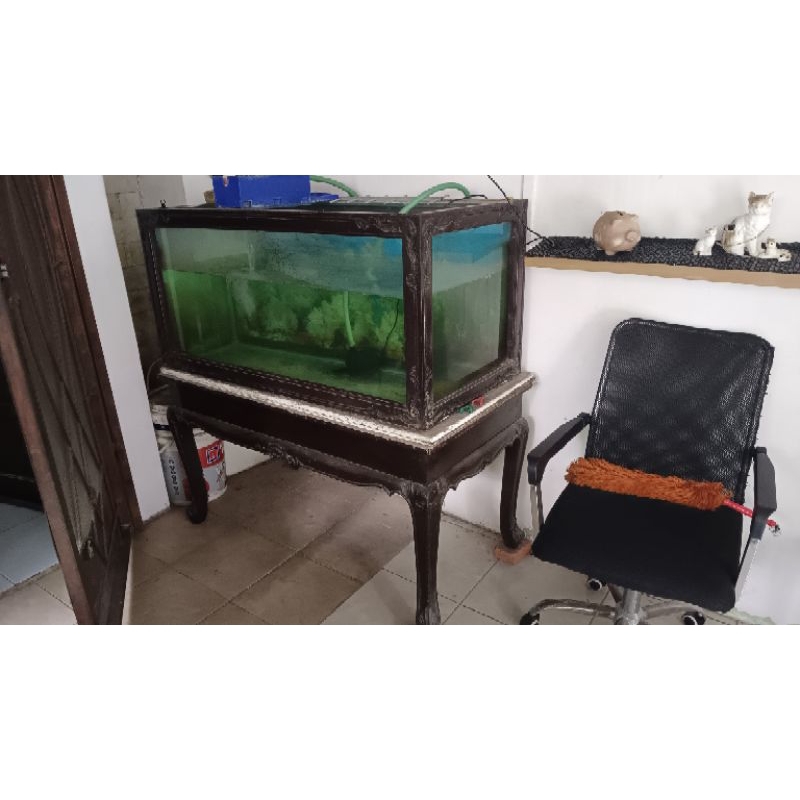 aquarium bekas. 1 meter (100x50x70).