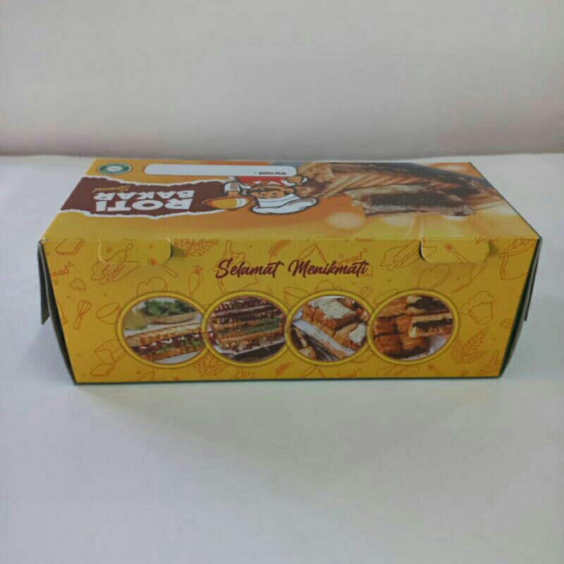 

@50Lembar Kemasan Bungkus Roti Bakar/Box Roti Bakar/Bungkus Roti Bakar Bahan IVORY Foil Laminasi UK 20x9x7,3cm