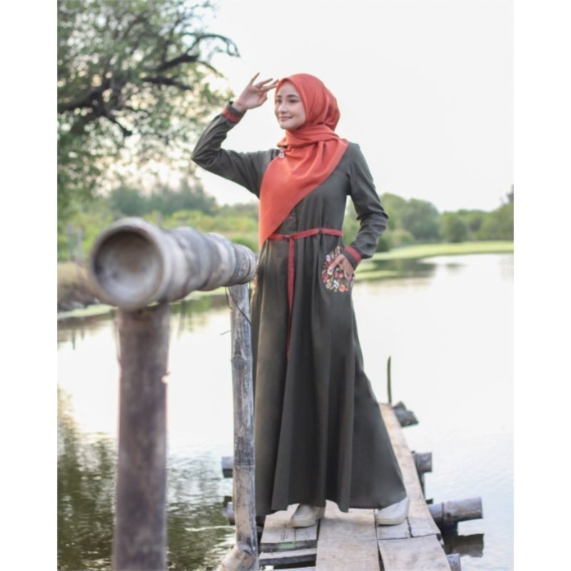 Abaya Dannis Sale Gamis Polos Katun Remaja dan Dewasa Baju Muslim Wanita