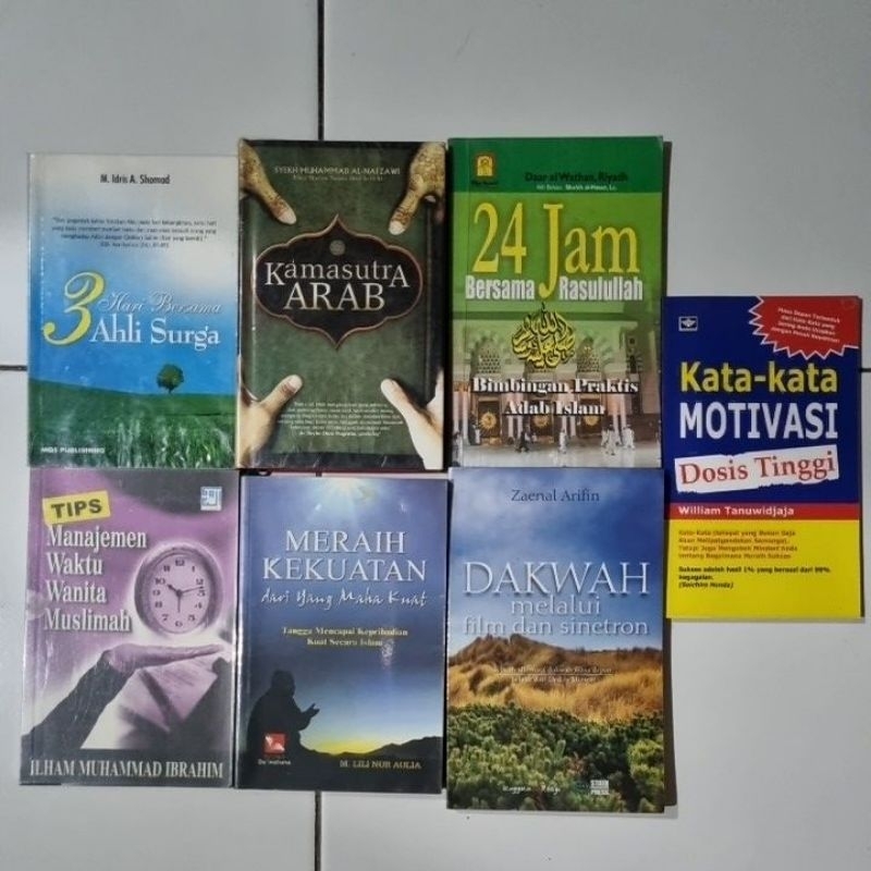 Aneka Buku Agama dan Motivasi Murah Preloved Original | Kamasutra Arab | 3 Hari Bersama Ahlu Surga |