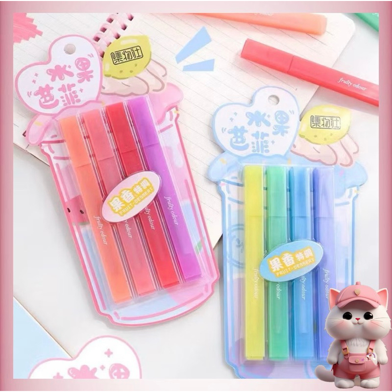 

N237 (4 PCS ) Stabilo Pastel Highlighter Aesthetic Journal Marker Pen Alat Tulis Pena Spidol School Study Stuff Stationery Korea