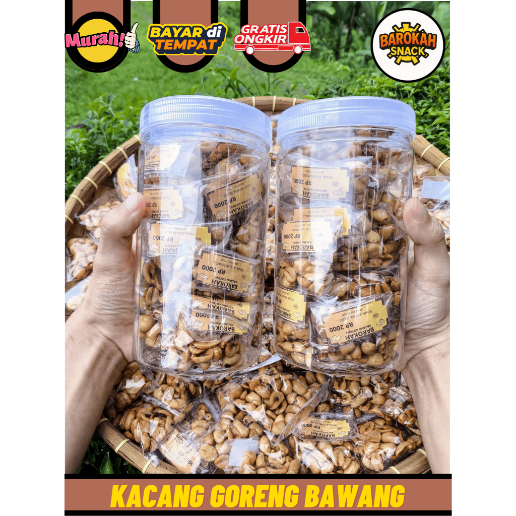 

Kacang Goreng Bawang "BAROKAH" – Toples Isi 20 Bungkus (Hemat & Praktis!)